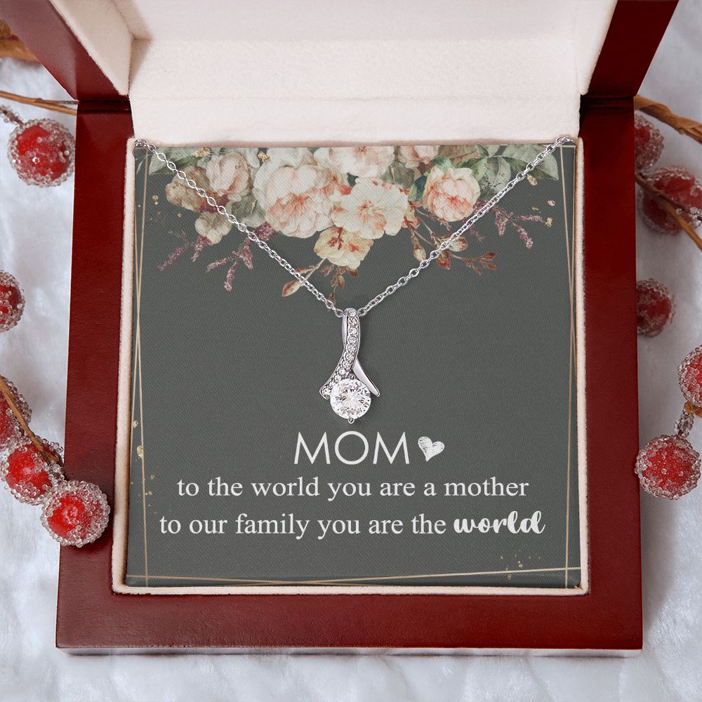Mom Necklace Gifts for Mom from Daughter to Mom Gifts for Mothers Day from Daughter, To My Mom Necklace from Daughter to Mom Birthday Gifts Necklace with Message Card and Gift Box4 Alluring Beauty Necklace