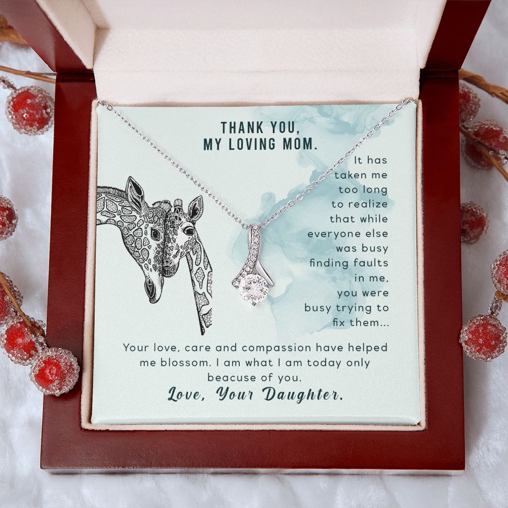 To My Thank You My Loving Mom Giraffe Necklace Pendant Gift From Mom Necklace Gift For To Daughter Birthday Daughter In Law Gift On Birthday Anniversary Gift 30821 Alluring Beauty Necklace
