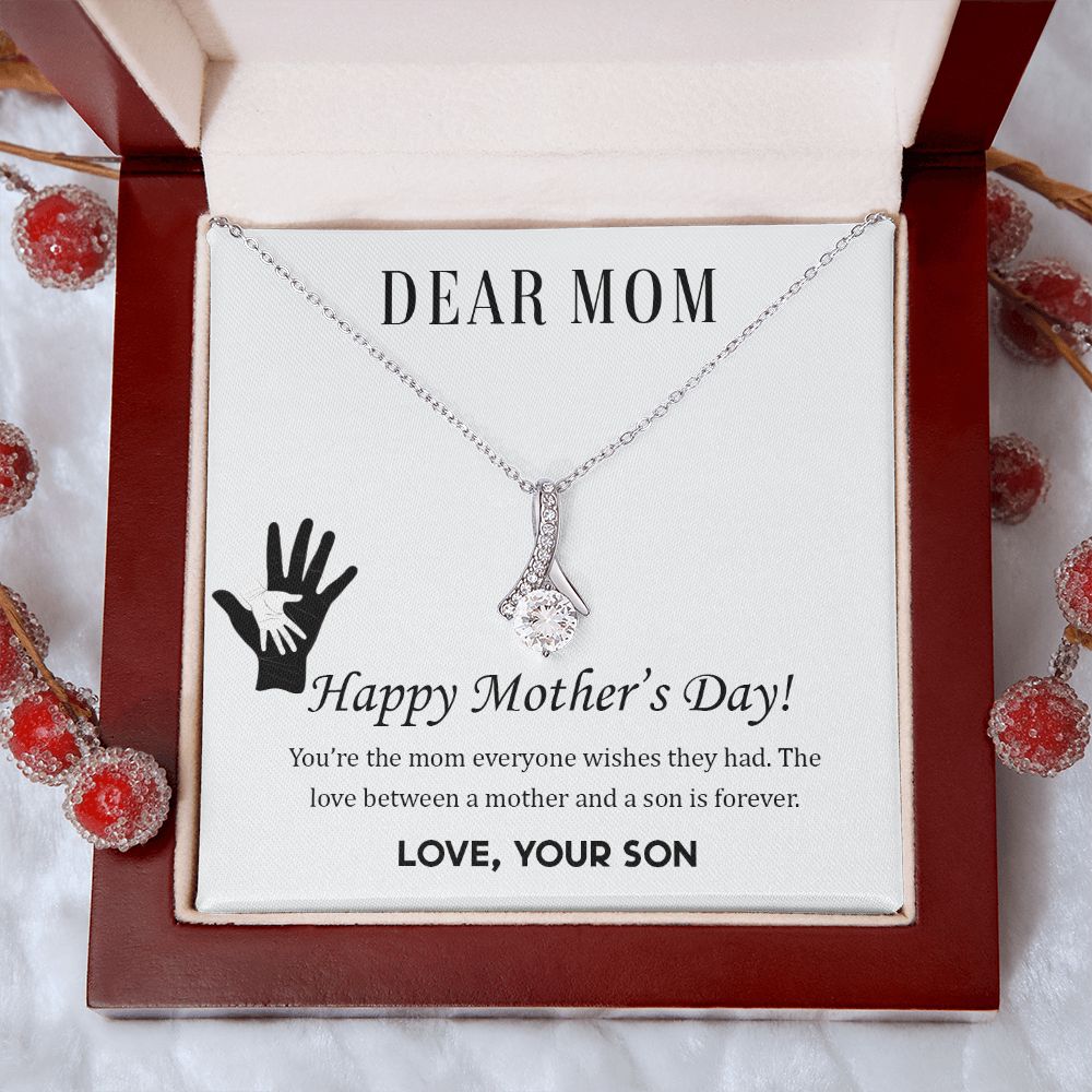 2Mom Necklace Gifts for Mom from Daughter to Mom Gifts for Mothers Day from Daughter, To My Mom Necklace from Daughter to Mom Birthday Gifts Necklace with Message Card and Gift Box2228 Alluring Beauty Necklace