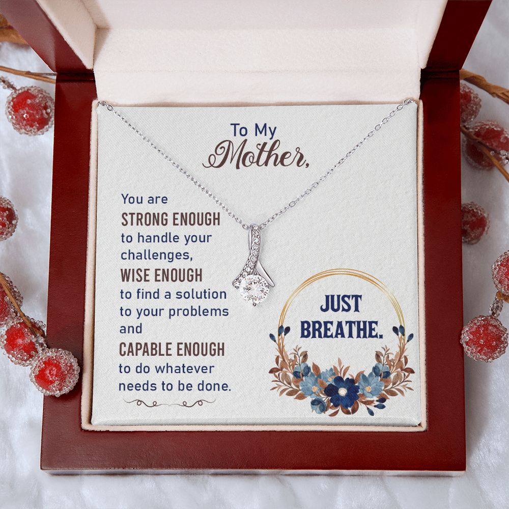 To My Mother Necklace Pendant Gift From Daughter In Law Necklace Strong Enough Gift For To Mom Happy Mother's Day Mother In Law Gift On Birthday Anniversary Gift 30821 Alluring Beauty Necklace
