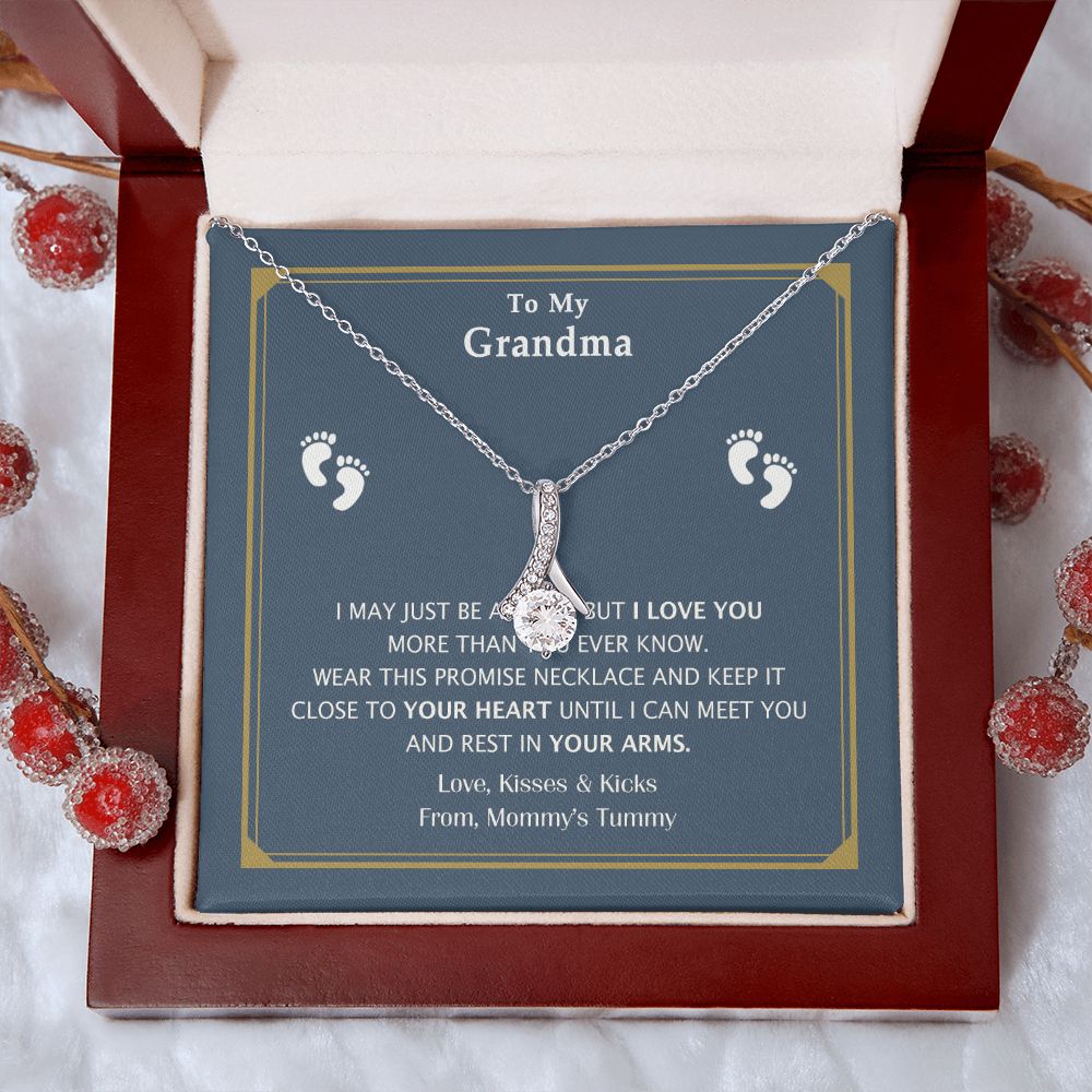 To My Grandma Necklace, Gift for Grandmother Necklace, Mothers Day Gift For Grandma Nana, Grandma Jewelry From Grandchildren GrandKids , Jewelry Box Gift For Grandma Grandmother17 Alluring Beauty Necklace