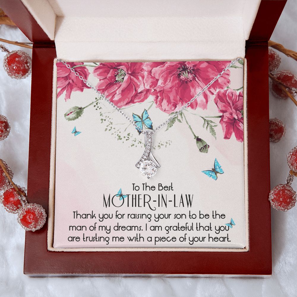 To The Best Mother In Law Necklace, Mother In Law Gifts, Mothers Day Gifts Necklace Alluring Beauty Necklace