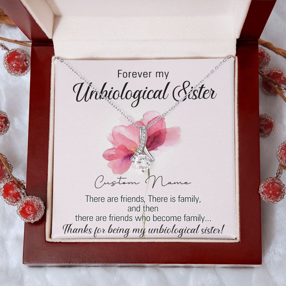 To My Unbiological Sister Necklace for Soul Sister Gift for Big Little Sorority Sister in Law Necklace for Sister Gift Tribe Jewelry Birthday Gift Idea for Best Friend 301 Alluring Beauty Necklace