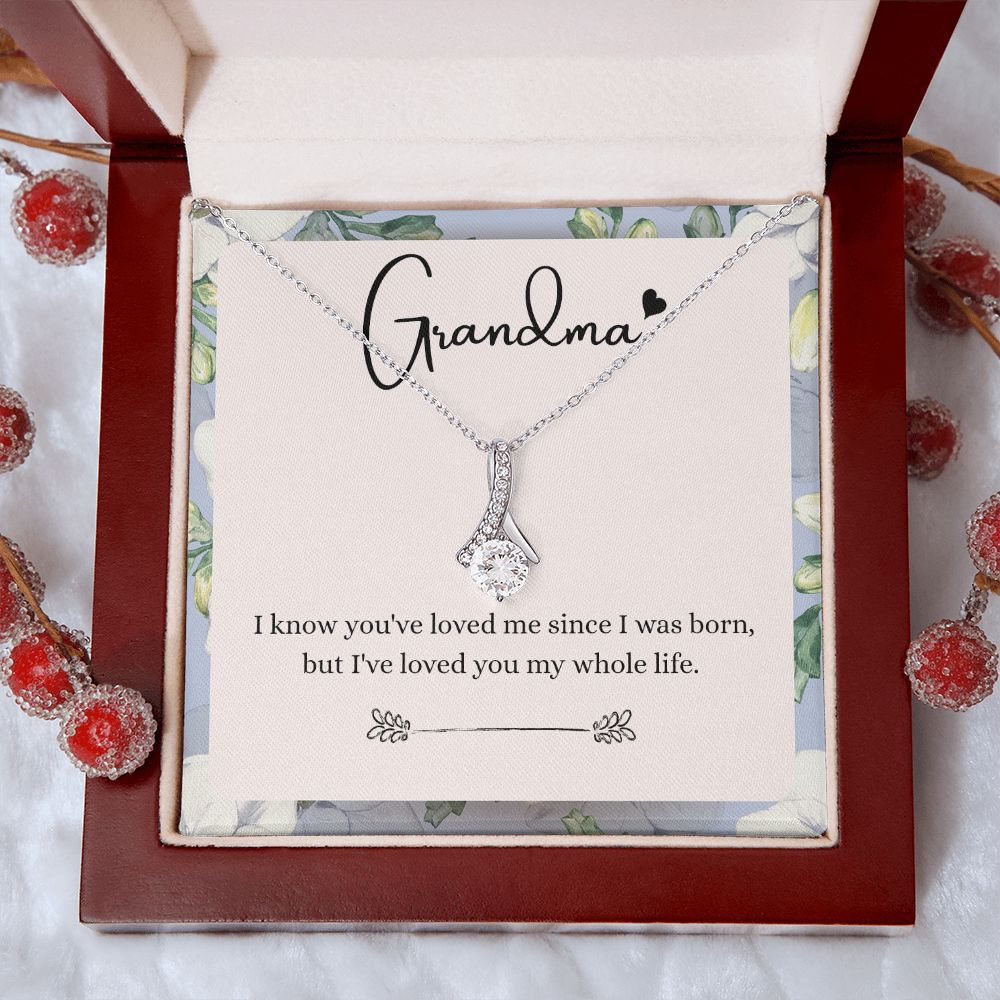 To My Grandma Necklace, Gift for Grandmother Necklace, Mothers Day Gift For Grandma Nana, Grandma Jewelry From Grandchildren GrandKids , Jewelry Box Gift For Grandma Grandmother9 Alluring Beauty Necklace