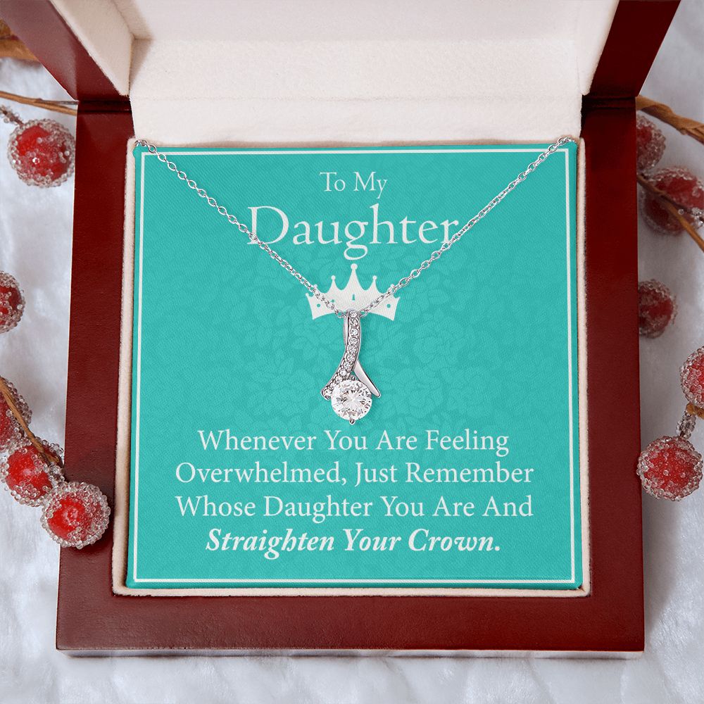 Jewelry Pendant Present for Daughter, To My Daughter Gift Necklace from Mom, Mother Daughter Gift Ideas, Birthday Christmas Gift Graduation Gifts for Daughters, Mother and Daughter Necklace 15 Alluring Beauty Necklace