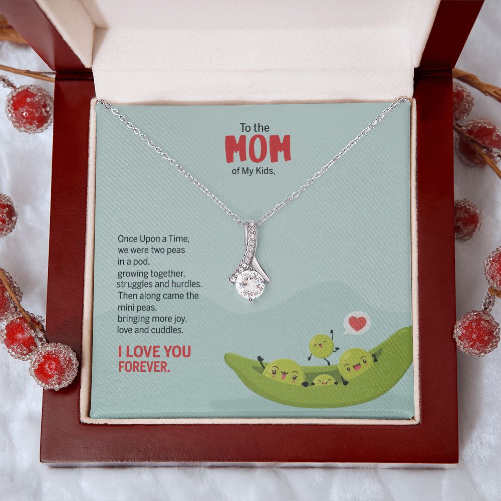 To My Mom Peas Pod Necklace From Kids, Gift For Mom On Mother's Day Jewelry Mom Alluring Beauty Necklace