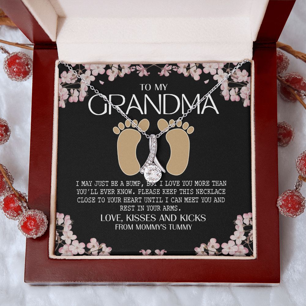 To My Grandma Necklace, Gift for Grandmother Necklace, Mothers Day Gift For Grandma Nana, Grandma Jewelry From Grandchildren GrandKids , Jewelry Box Gift For Grandma Grandmother16 Alluring Beauty Necklace