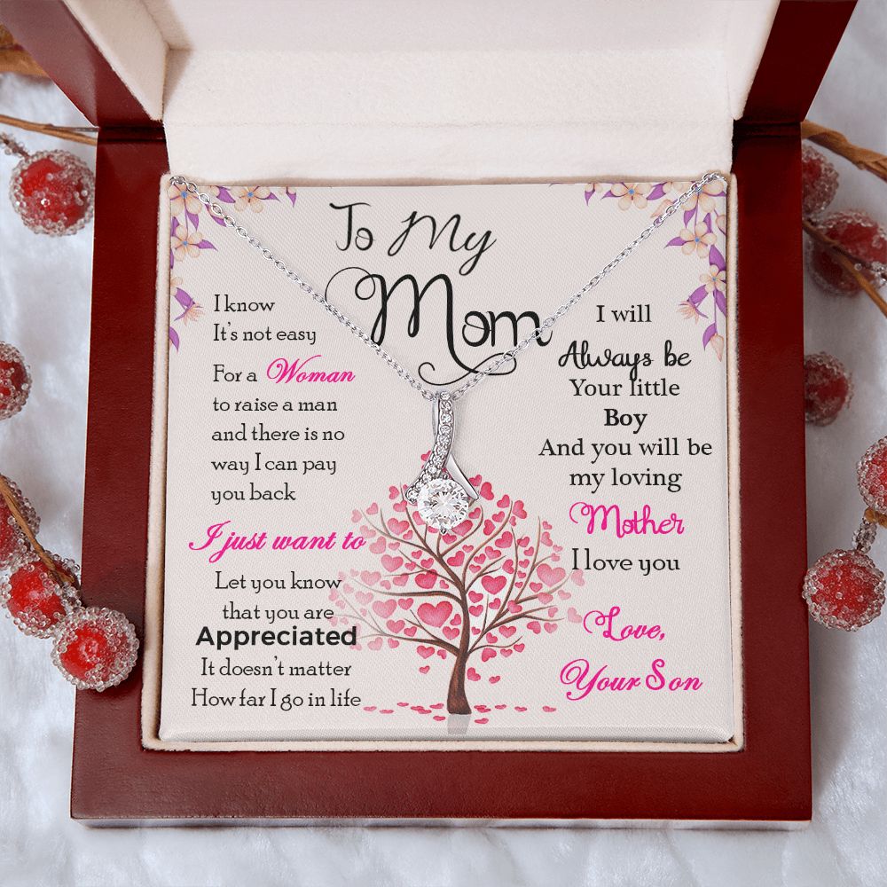 To My Mom Necklace Pendant Gift From Son I Know It's Not Easy For A Woman Necklace For To Mom Happy Mothers Day Mother In Law Gift On Birthday Anniversary Gift 30821 Alluring Beauty Necklace