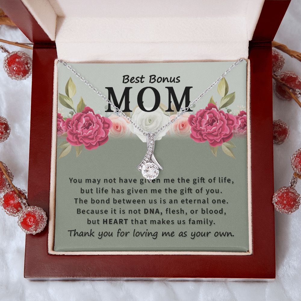 Mother Daughter Necklace as Daughter Gift from Mom, Mom Necklace as Christmas Gift for Mom from Son, Birthday Gift for Mother in Law Necklace, Bonus Mom Gifts for Step Mom Necklace2 Alluring Beauty Necklace