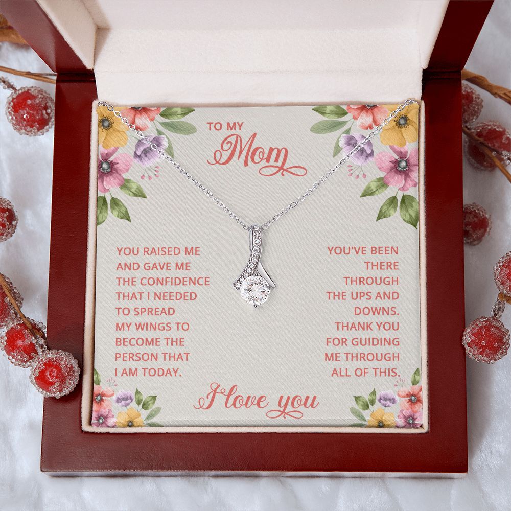 Mom Necklace Gifts for Mom from Daughter to Mom Gifts for Mothers Day from Daughter, To My Mom Necklace from Daughter to Mom Birthday Gifts Necklace with Message Card and Gift Box16 Alluring Beauty Necklace