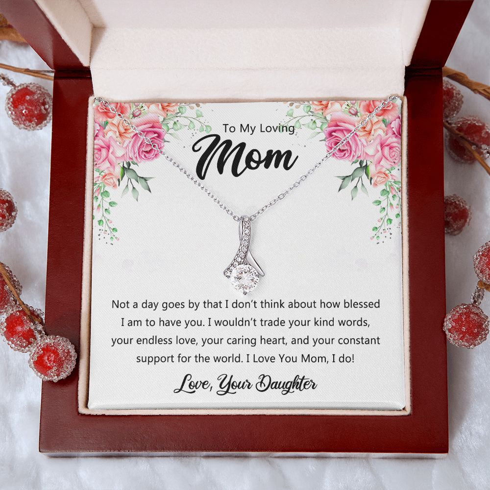 To My Mom Necklace, Gift For Mom, Mother's Day Gift from Daughter, Mom Jewelry Gift for Mothers Day, Birthday Gift for Mother, Moms Gift from Daughter Son, Necklace for Mom Mother 9 Alluring Beauty Necklace