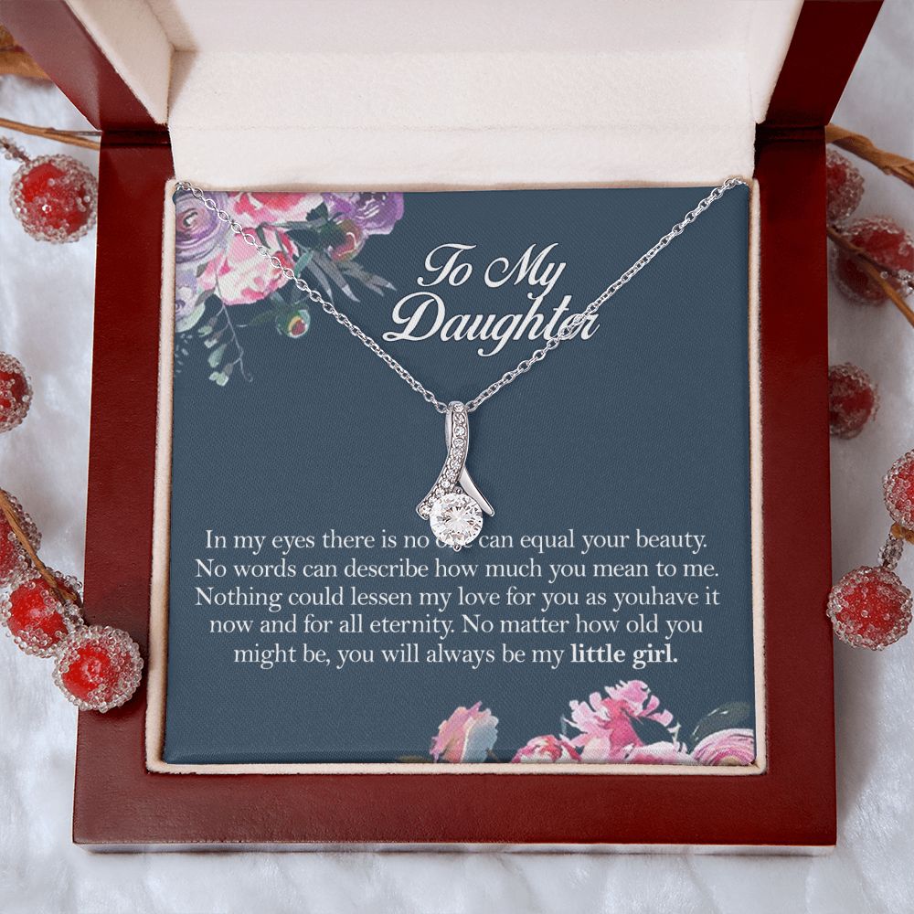 Mother Daughter Gift Ideas, To My Daughter Gift Necklace from Mom, Jewelry Pendant Present for Daughter, Birthday Christmas Gift Graduation Gifts for Daughters, Mother and Daughter Necklace 2139 Alluring Beauty Necklace