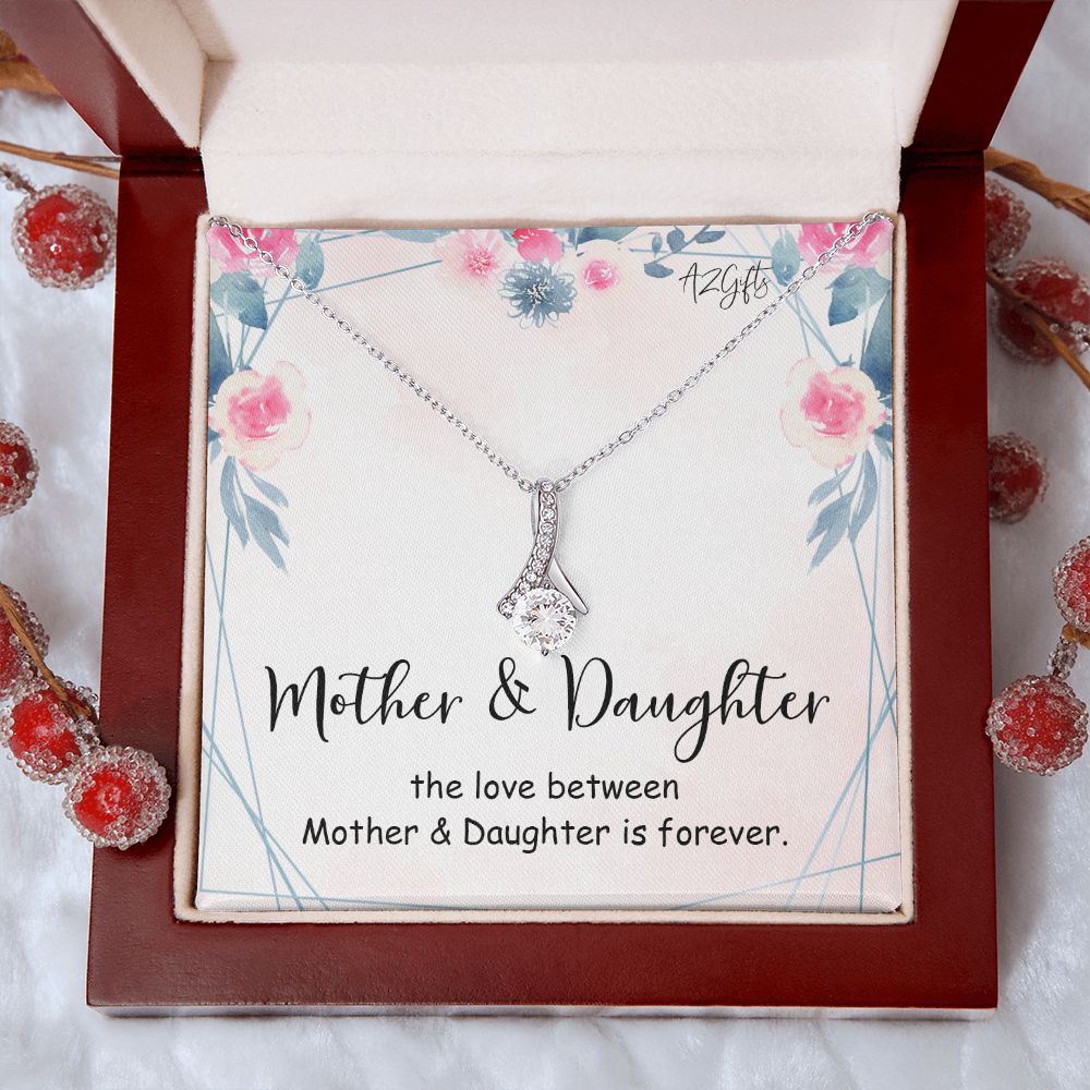 Mom Necklace Gifts for Mom from Daughter to Mom Gifts for Mothers Day from Daughter, To My Mom Necklace from Daughter to Mom Birthday Gifts Necklace with Message Card and Gift Box Alluring Beauty Necklace