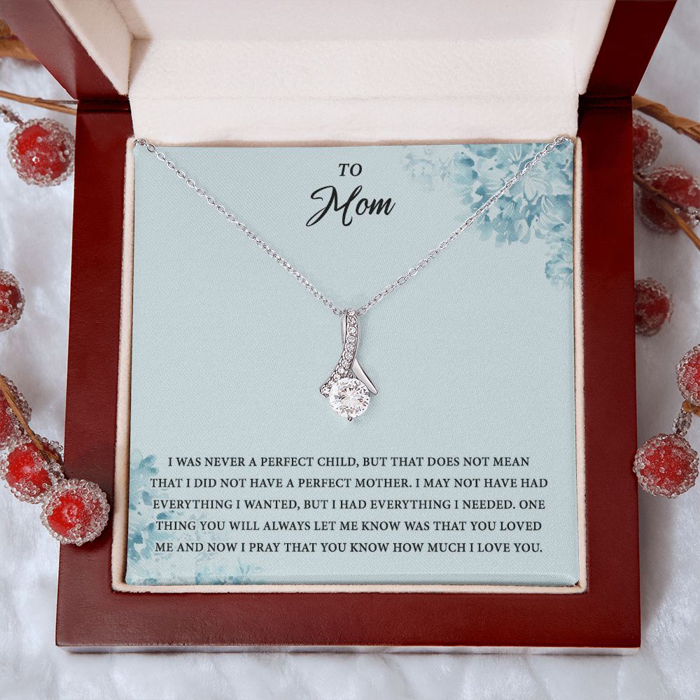 Mom Necklace Gifts for Mom from Daughter to Mom Gifts for Mothers Day from Daughter, To My Mom Necklace from Daughter to Mom Birthday Gifts Necklace with Message Card and Gift Box2227 Alluring Beauty Necklace