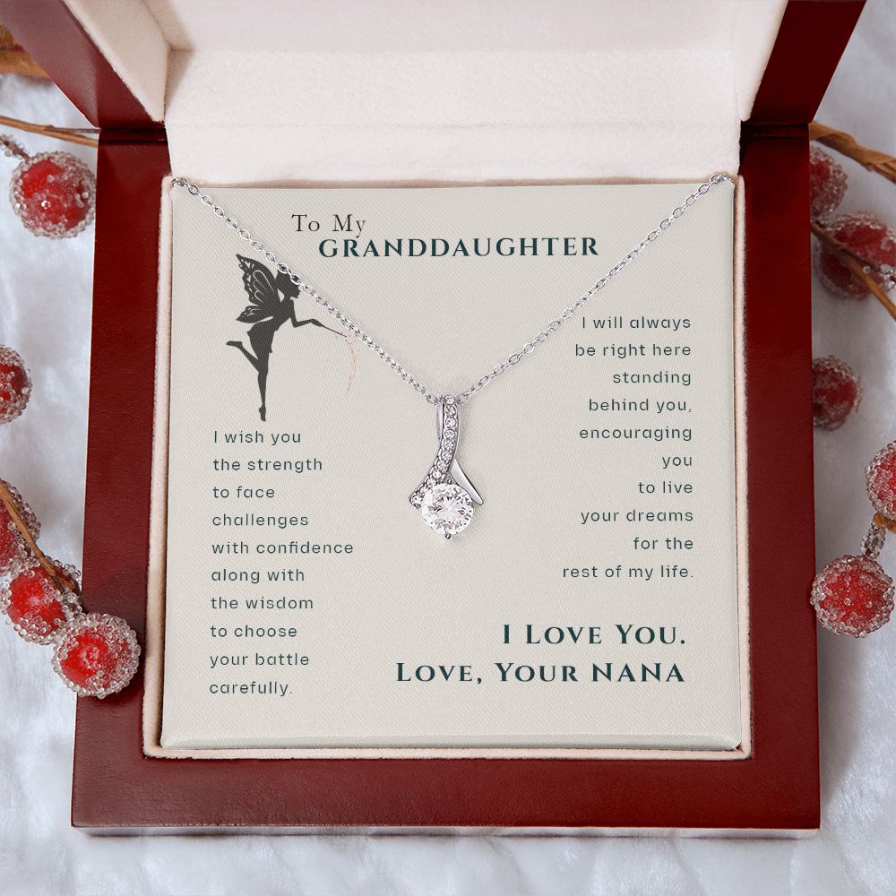 To My Granddaughter Dragonfly Necklace, Gift for Granddaughter From Nana Alluring Beauty Necklace