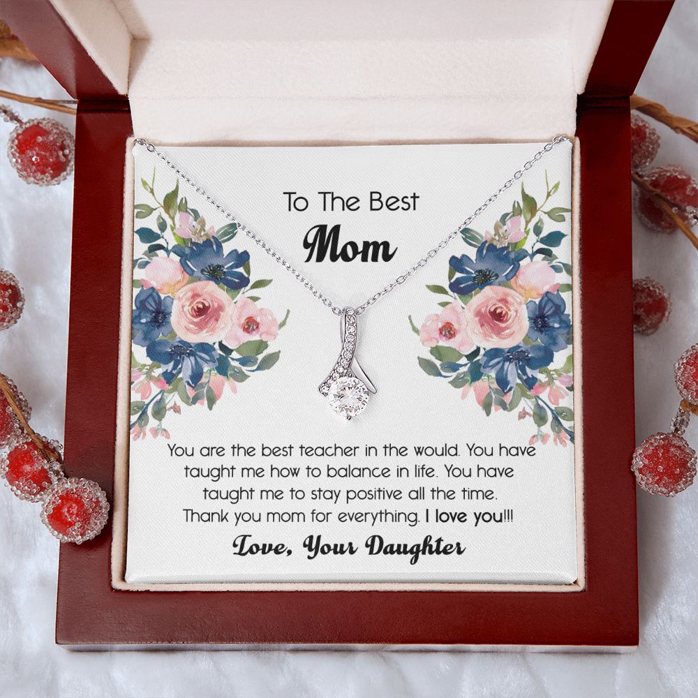 To My Mom Necklace, Gift For Mom, Mother's Day Gift from Daughter, Mom Jewelry Gift for Mothers Day, Birthday Gift for Mother, Moms Gift from Daughter Son, Necklace for Mom Mother 7 Alluring Beauty Necklace