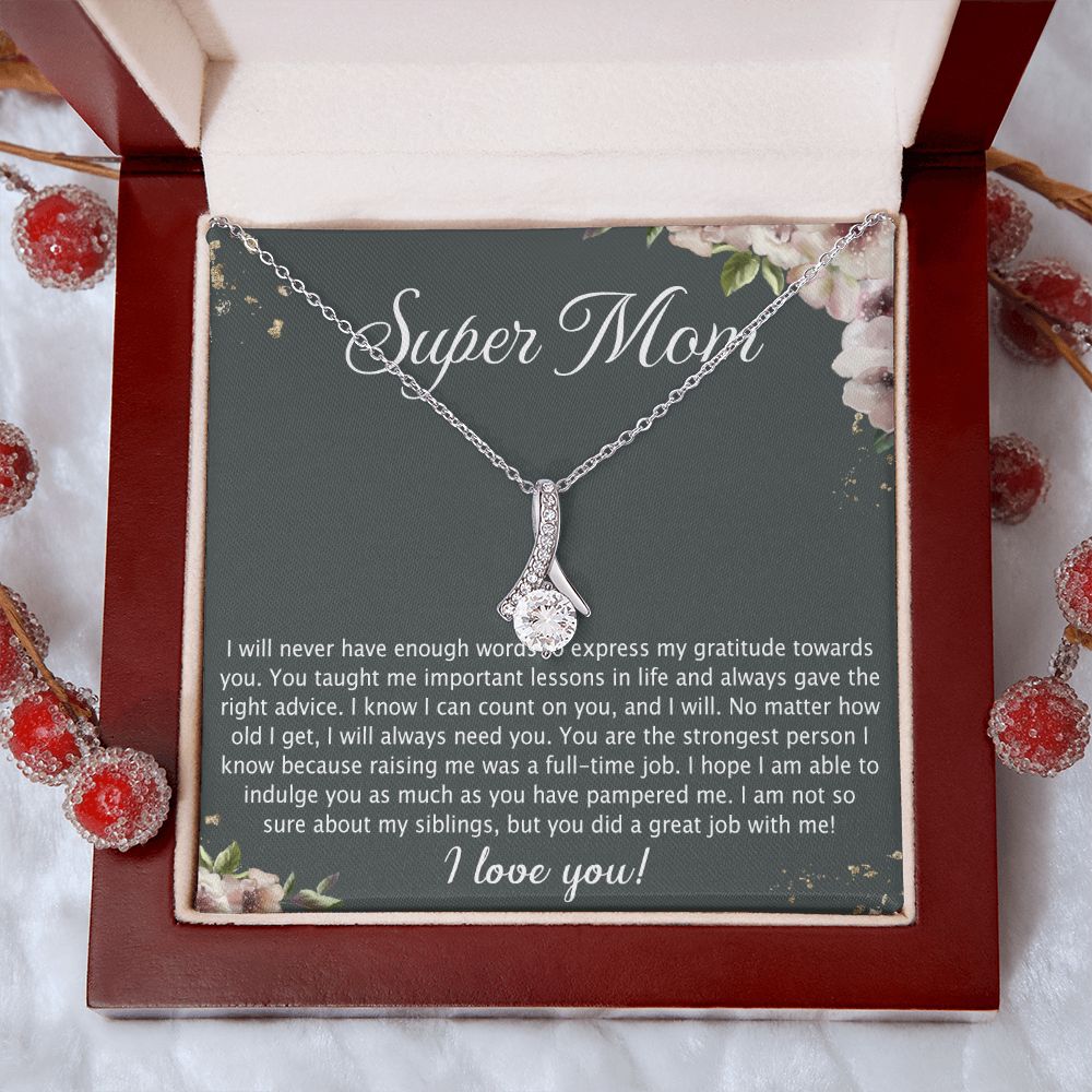 To My Mom Necklace Pendant Gift From Daughter Your Faith Lets Us Know With Message Card Gift For Mom Alluring Beauty Necklace