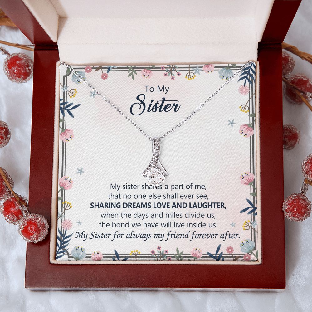 To My Sister Necklace Pendant Inspirational Jewelry For Women Teen Girl Family and Friendship Gifts Sisters Gifts Idea Sister Jewelry Necklace for Sisters Gift for Sister 301 Alluring Beauty Necklace