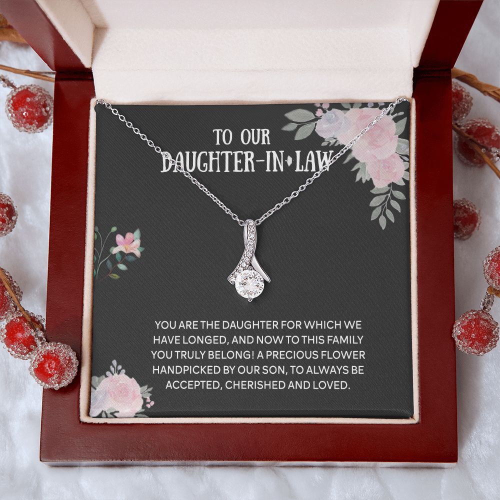 To Our Daughter-in-law Necklace from Mother-in-law Daughter-in-law Birthday Gift Alluring Beauty Necklace