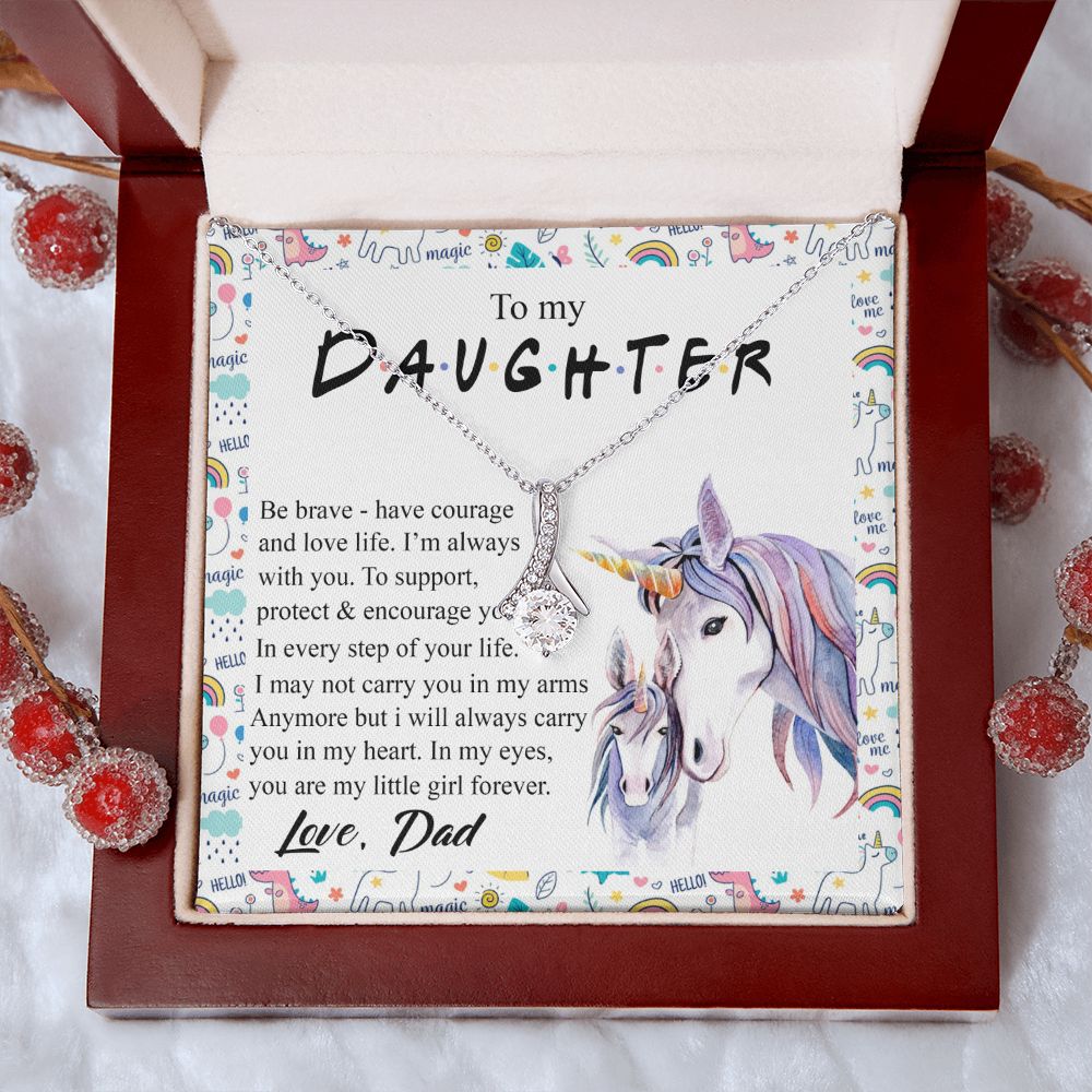 Mother Daughter Gift Ideas, To My Daughter Gift Necklace from Mom, Jewelry Pendant Present for Daughter, Birthday Christmas Gift Graduation Gifts for Daughters, Mother and Daughter Necklace 22 Alluring Beauty Necklace