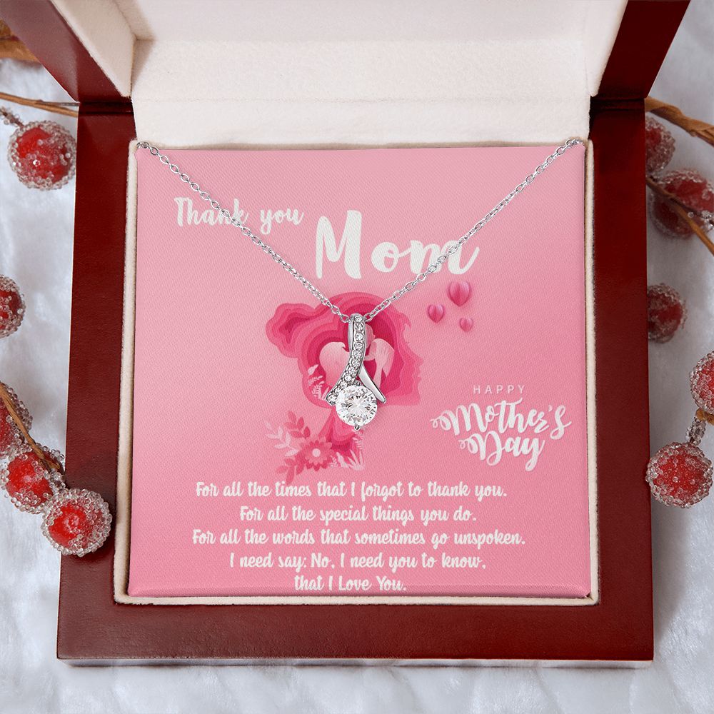Mom Necklace Gifts for Mom from Daughter to Mom Gifts for Mothers Day from Daughter, To My Mom Necklace from Daughter to Mom Birthday Gifts Necklace with Message Card and Gift Box5 Alluring Beauty Necklace