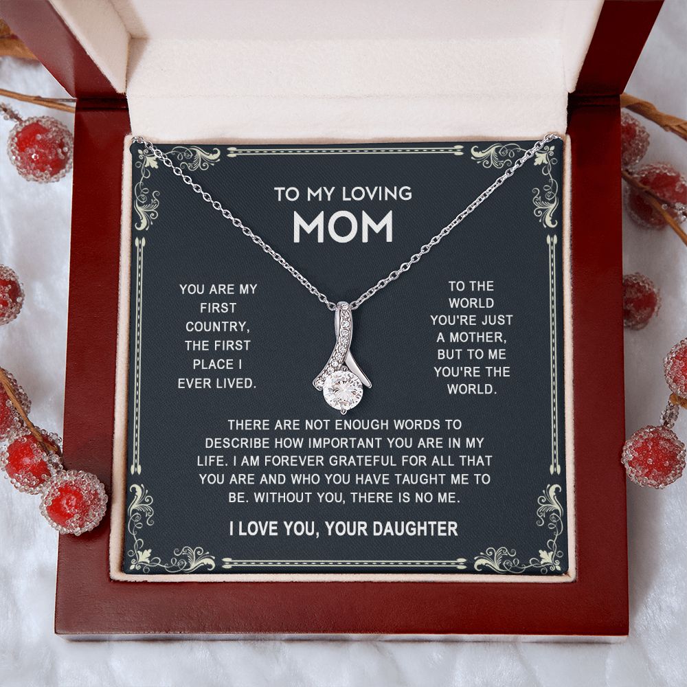 To My Mom Necklace, Gift For Mom, Mother's Day Gift from Daughter, Mom Jewelry Gift for Mothers Day, Birthday Gift for Mother, Moms Gift from Daughter Son, Necklace for Mom Mother 14 Alluring Beauty Necklace