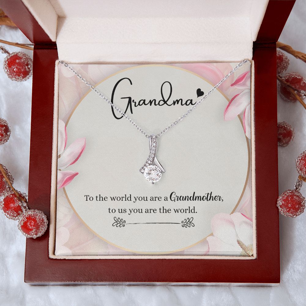 To My Grandma Necklace, Gift for Grandmother Necklace, Mothers Day Gift For Grandma Nana, Grandma Jewelry From Grandchildren GrandKids , Jewelry Box Gift For Grandma Grandmother8 Alluring Beauty Necklace