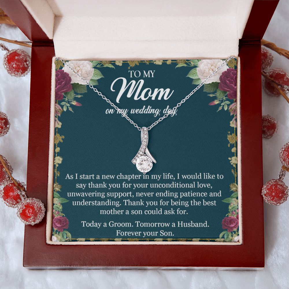 To My Mom Necklace, Gift For Mom, Mother's Day Gift from Daughter, Mom Jewelry Gift for Mothers Day, Birthday Gift for Mother, Moms Gift from Daughter Son, Necklace for Mom Mother 3 Alluring Beauty Necklace