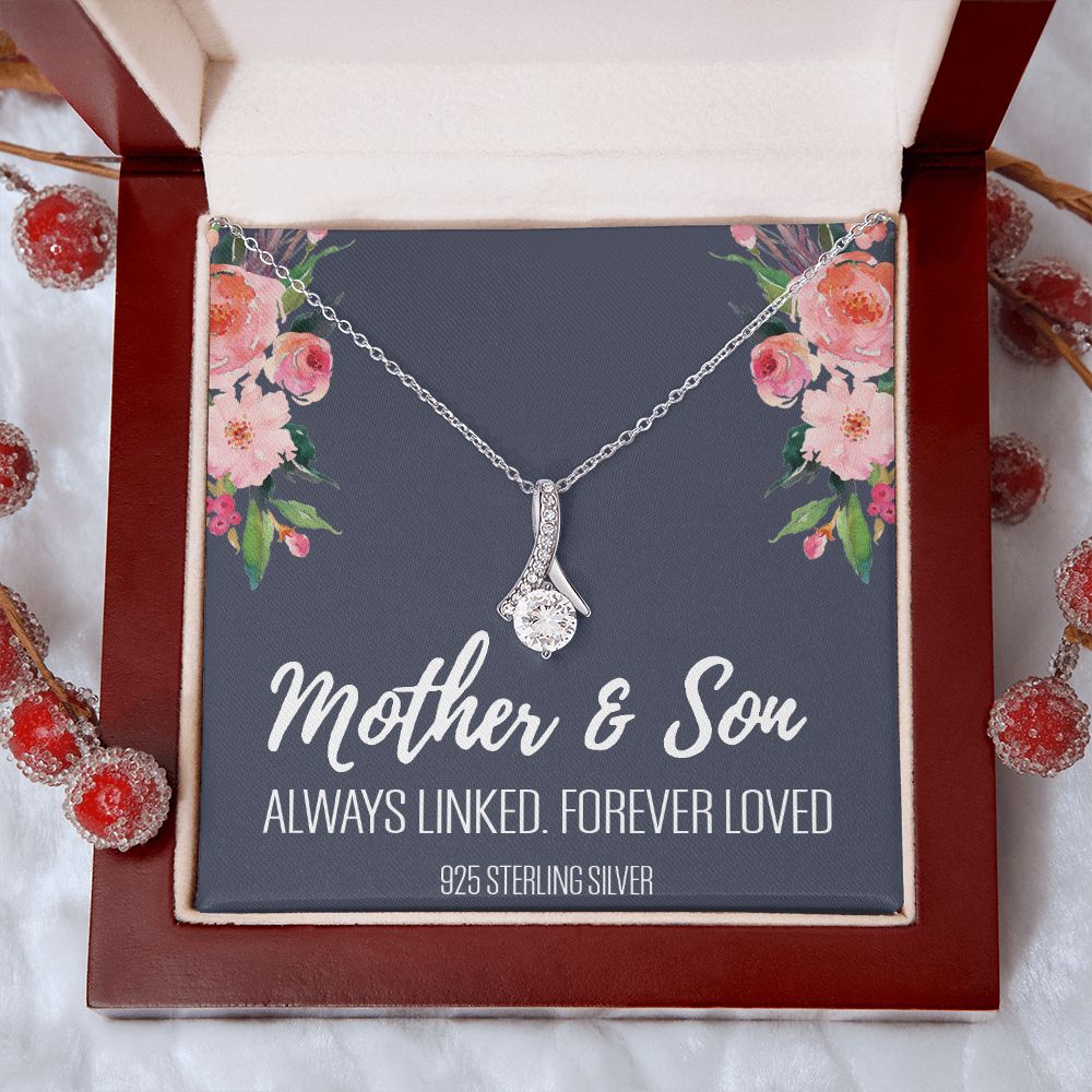 Gift For Mom From Son, Mother Son Gifts, Happy Mother's Day Necklace, Mom Gift Alluring Beauty Necklace