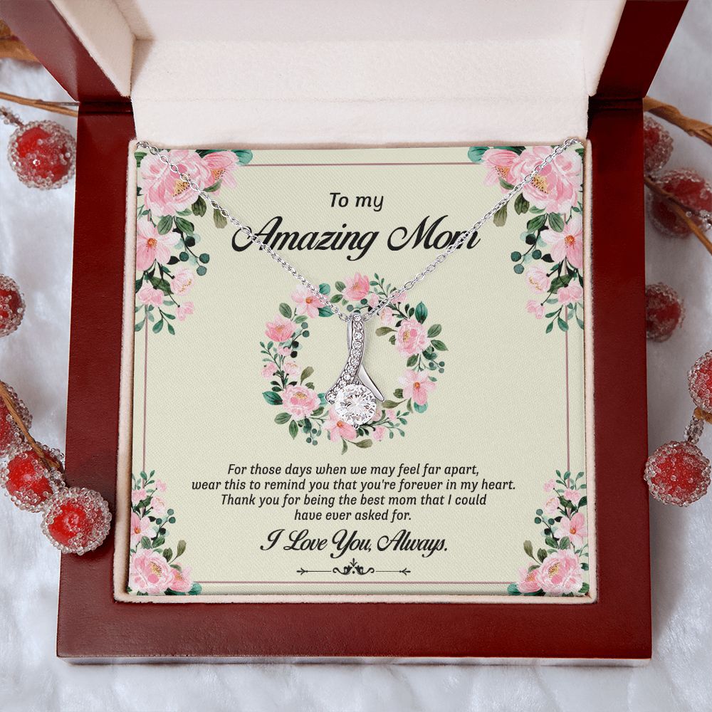 To My Mom Necklace, Gift For Mom, Mother's Day Gift from Daughter, Mom Jewelry Gift for Mothers Day, Birthday Gift for Mother, Moms Gift from Daughter Son, Necklace for Mom Mother17 Alluring Beauty Necklace