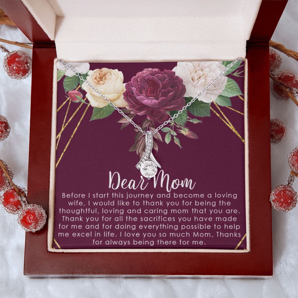 To My Mom Necklace, Gift For Mom, Mother's Day Gift from Daughter, Mom Jewelry Gift for Mothers Day, Birthday Gift for Mother, Moms Gift from Daughter Son, Necklace for Mom Mother2 Alluring Beauty Necklace