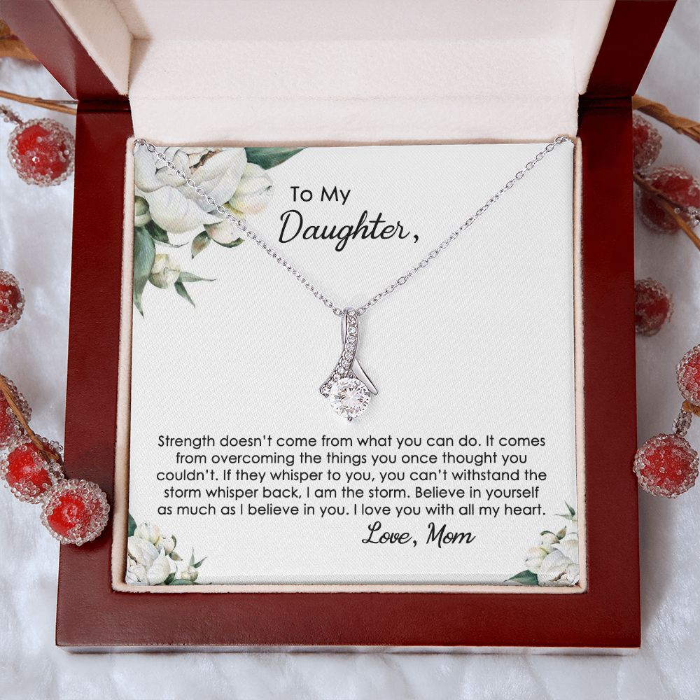 Mother Daughter Gift Ideas, To My Daughter Gift Necklace from Mom, Jewelry Pendant Present for Daughter, Birthday Christmas Gift Graduation Gifts for Daughters, Mother and Daughter Necklace 2140 Alluring Beauty Necklace