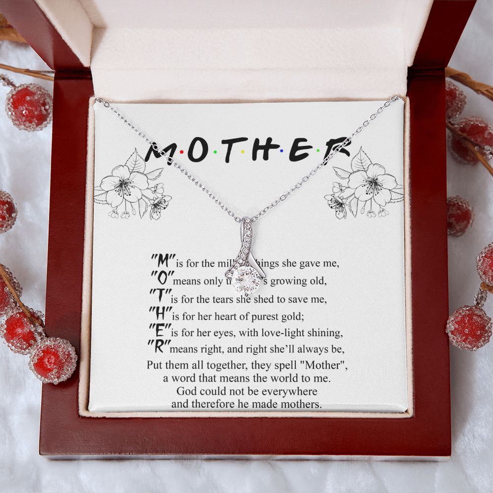 Mom Necklace Gifts for Mom from Daughter to Mom Gifts for Mothers Day from Daughter, To My Mom Necklace from Daughter to Mom Birthday Gifts Necklace with Message Card and Gift Box2224 Alluring Beauty Necklace