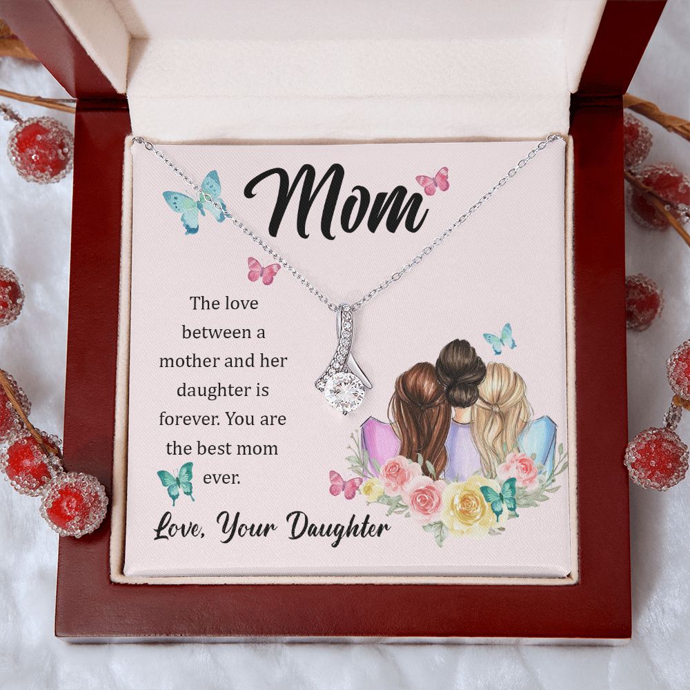 Mom Necklace Gifts for Mom from Daughter to Mom Gifts for Mothers Day from Daughter, To My Mom Necklace from Daughter to Mom Birthday Gifts Necklace with Message Card and Gift Box21 Alluring Beauty Necklace