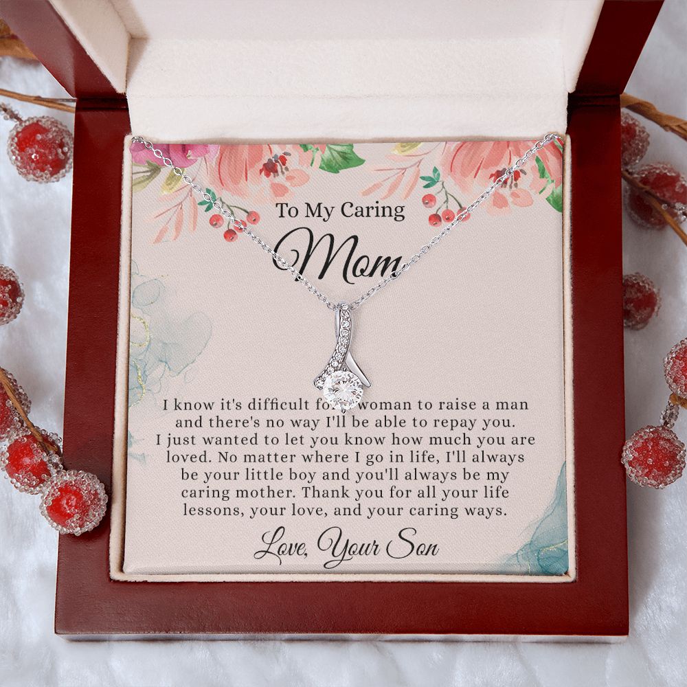 To My Mom Necklace, Mom Gift From Son, Mom gifts, Gift for Mom From Son, Mom Mothers Day Gift From Son, To my Mom Necklace, Mom Gift Necklace, Mother Birthday Gift From Son Alluring Beauty Necklace
