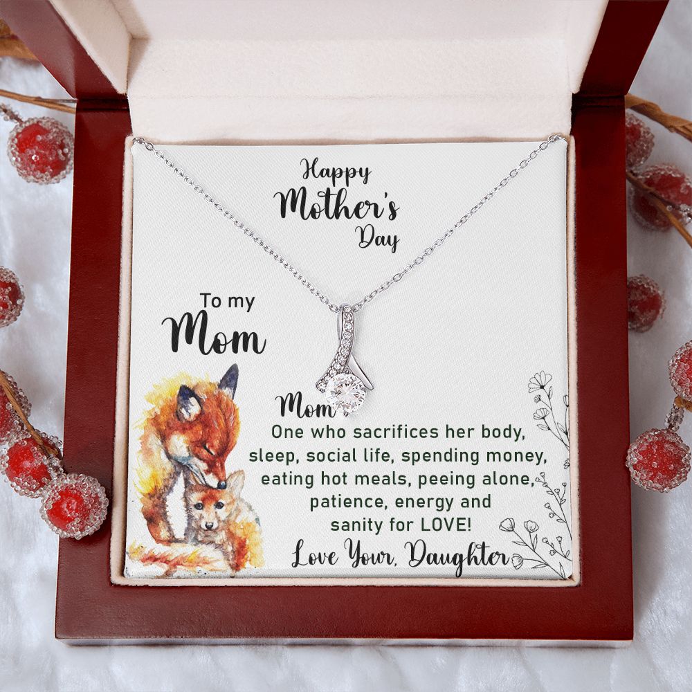 Mom Necklace Gifts for Mom from Daughter to Mom Gifts for Mothers Day from Daughter, To My Mom Necklace from Daughter to Mom Birthday Gifts Necklace with Message Card and Gift Box2223 Alluring Beauty Necklace