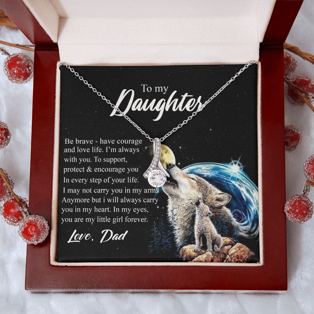 Mother Daughter Gift Ideas, To My Daughter Gift Necklace from Mom, Jewelry Pendant Present for Daughter, Birthday Christmas Gift Graduation Gifts for Daughters, Mother and Daughter Necklace 26 Alluring Beauty Necklace
