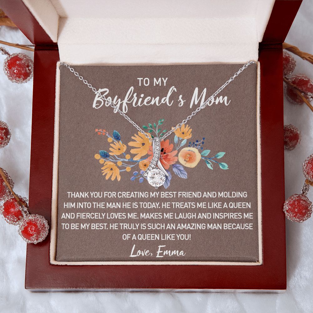 Gift for Boyfriend's Mom, Boyfriend Mom Gift, To My Boyfriends Mom's Gift, Mother's Day Gift for Boyfriends Mom, Boyfriend Mom Alluring Beauty Necklace