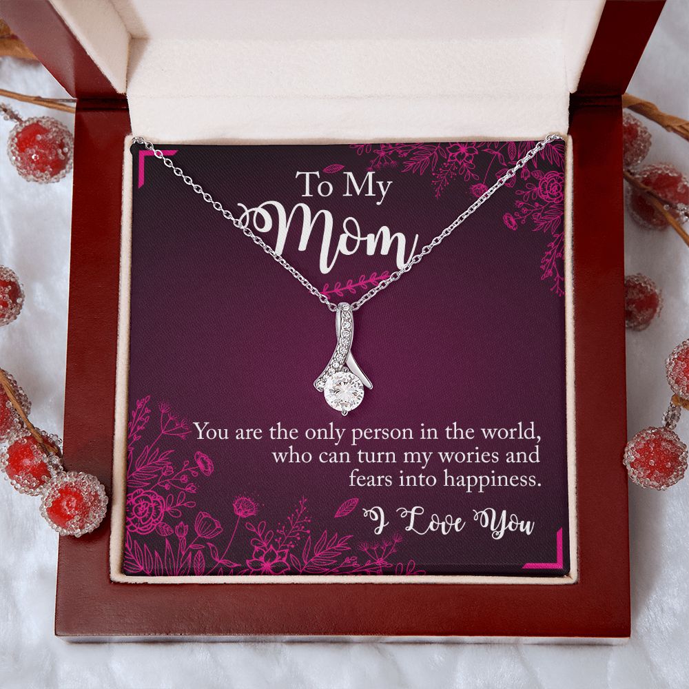 To My Mom Necklace Pendant Gift From Daughter Necklace You Are The Only Person Gift For To Mom Happy Mother's Day Mother In Law Gift On Birthday Anniversary Gift 30821 Alluring Beauty Necklace