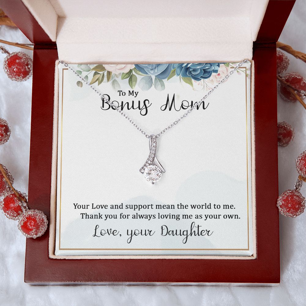 Mother Daughter Necklace as Daughter Gift from Mom, Mom Necklace as Christmas Gift for Mom from Son, Birthday Gift for Mother in Law Necklace, Bonus Mom Gifts for Step Mom Necklace6 Alluring Beauty Necklace