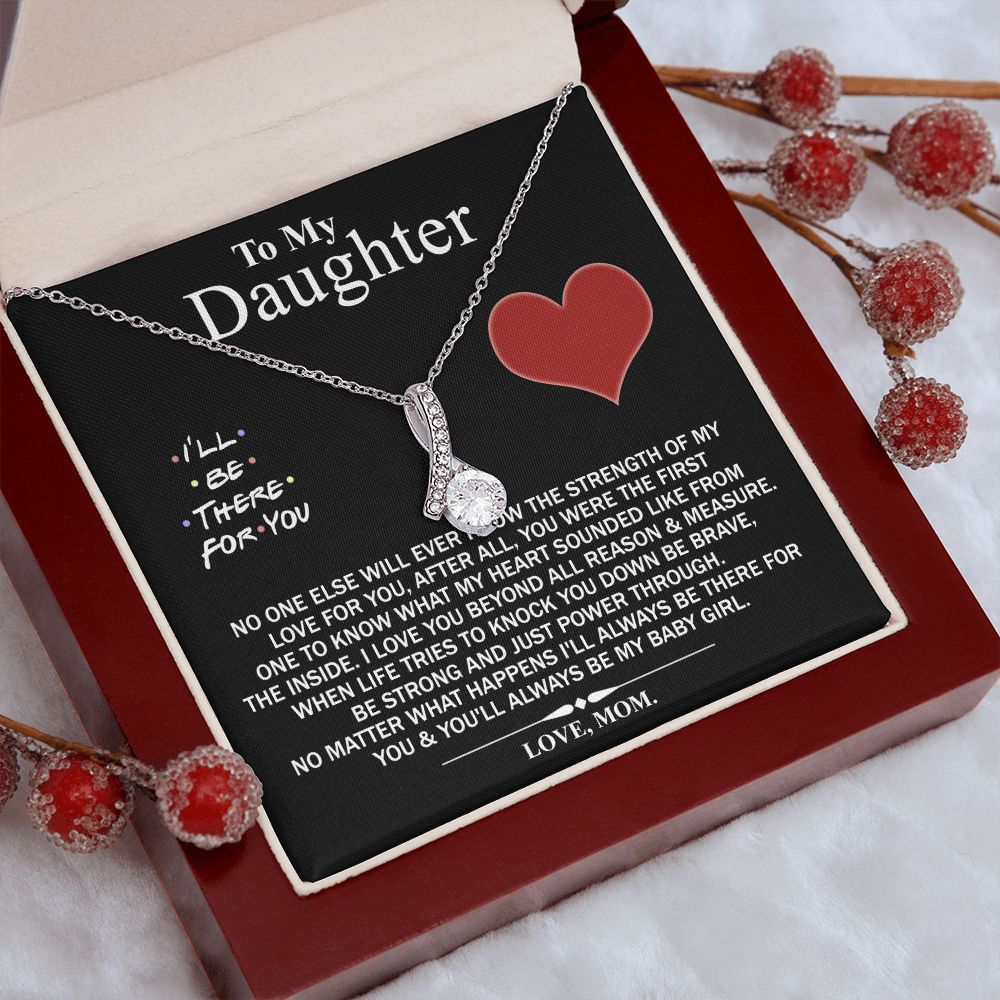 Mother Daughter Gift Ideas, To My Daughter Gift Necklace from Mom, Jewelry Pendant Present for Daughter, Birthday Christmas Gift Graduation Gifts for Daughters, Mother and Daughter Necklace 2138 Alluring Beauty Necklace