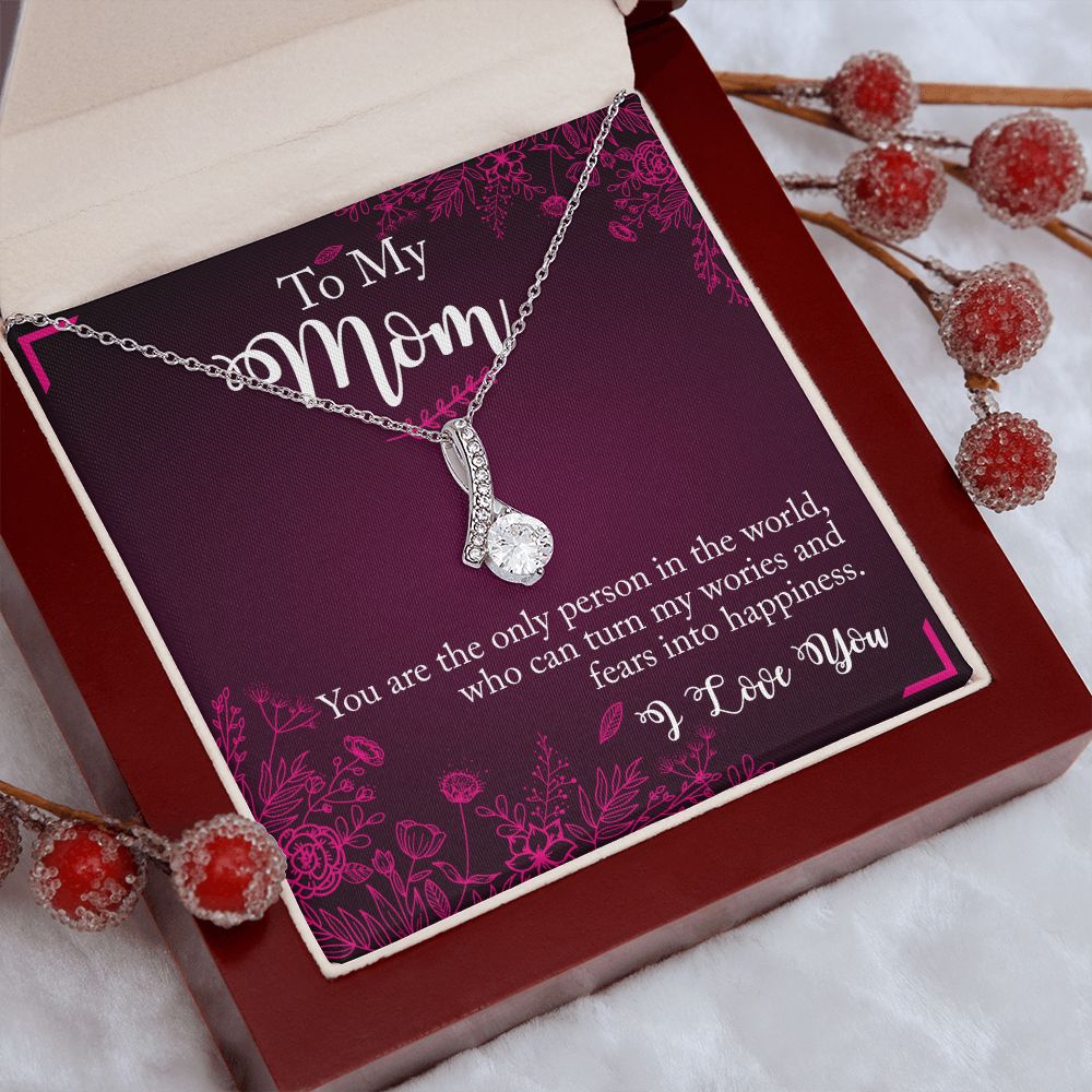 To My Mom Necklace Pendant Gift From Daughter Necklace You Are The Only Person Gift For To Mom Happy Mother's Day Mother In Law Gift On Birthday Anniversary Gift 30821 Alluring Beauty Necklace
