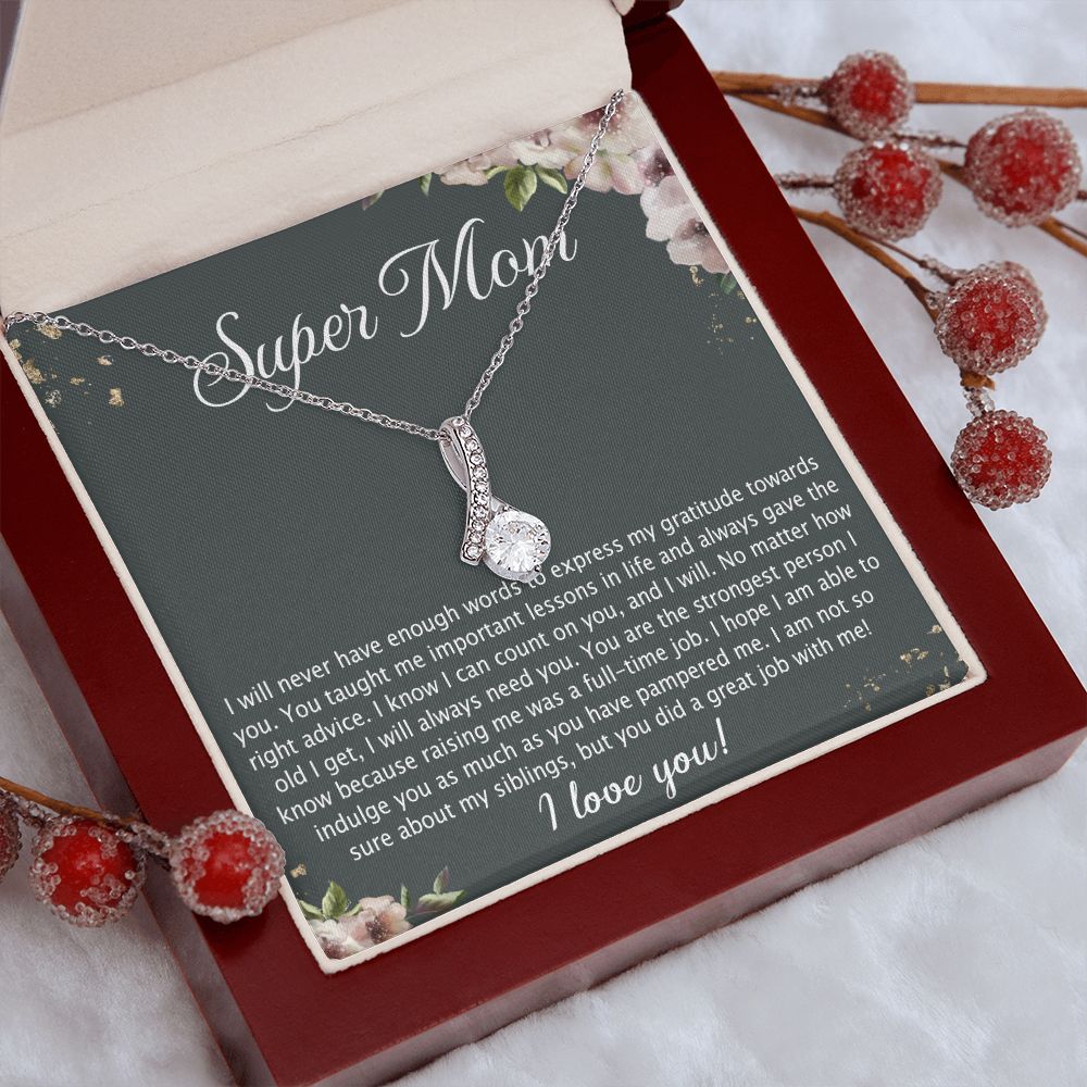 To My Mom Necklace Pendant Gift From Daughter Your Faith Lets Us Know With Message Card Gift For Mom Alluring Beauty Necklace