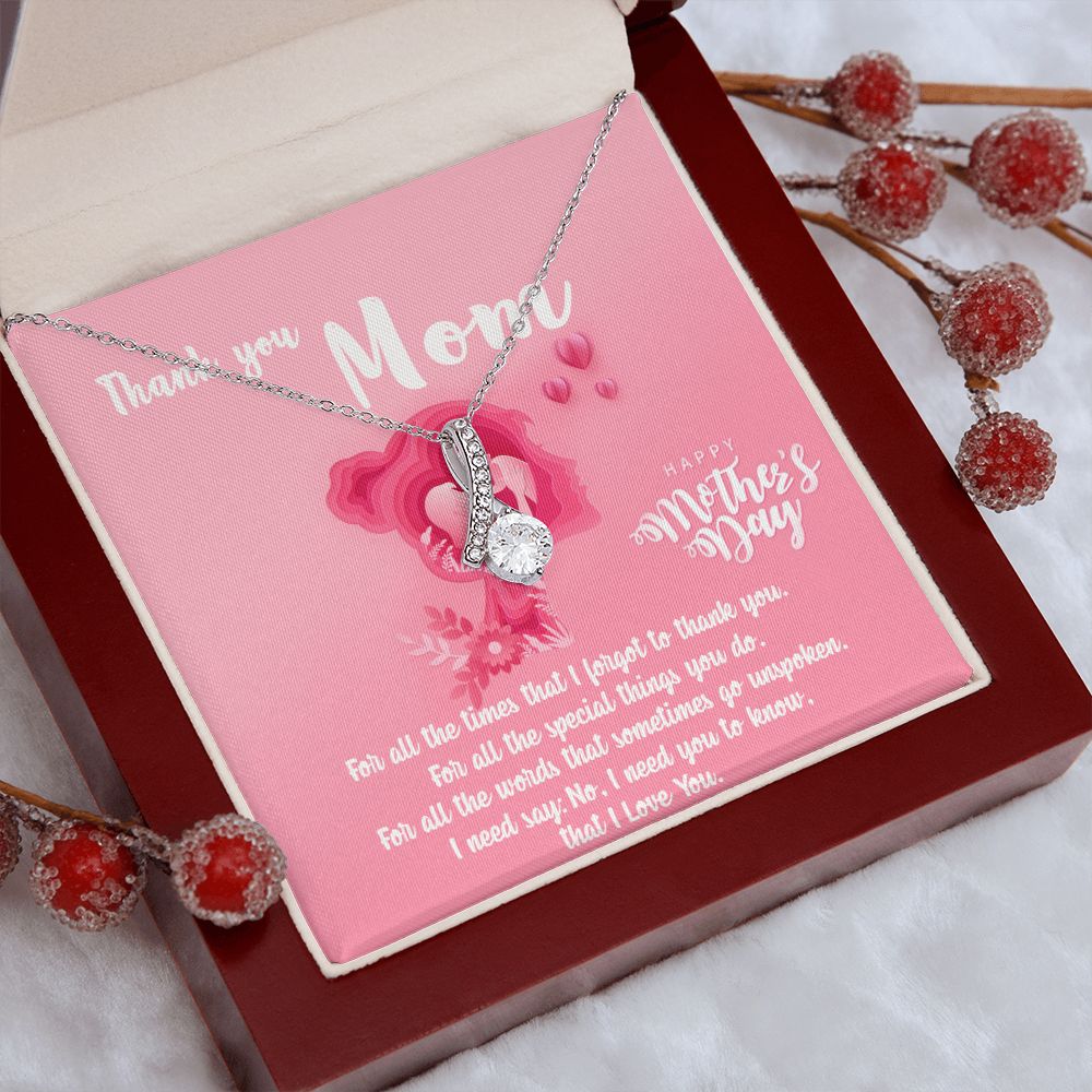 Mom Necklace Gifts for Mom from Daughter to Mom Gifts for Mothers Day from Daughter, To My Mom Necklace from Daughter to Mom Birthday Gifts Necklace with Message Card and Gift Box5 Alluring Beauty Necklace