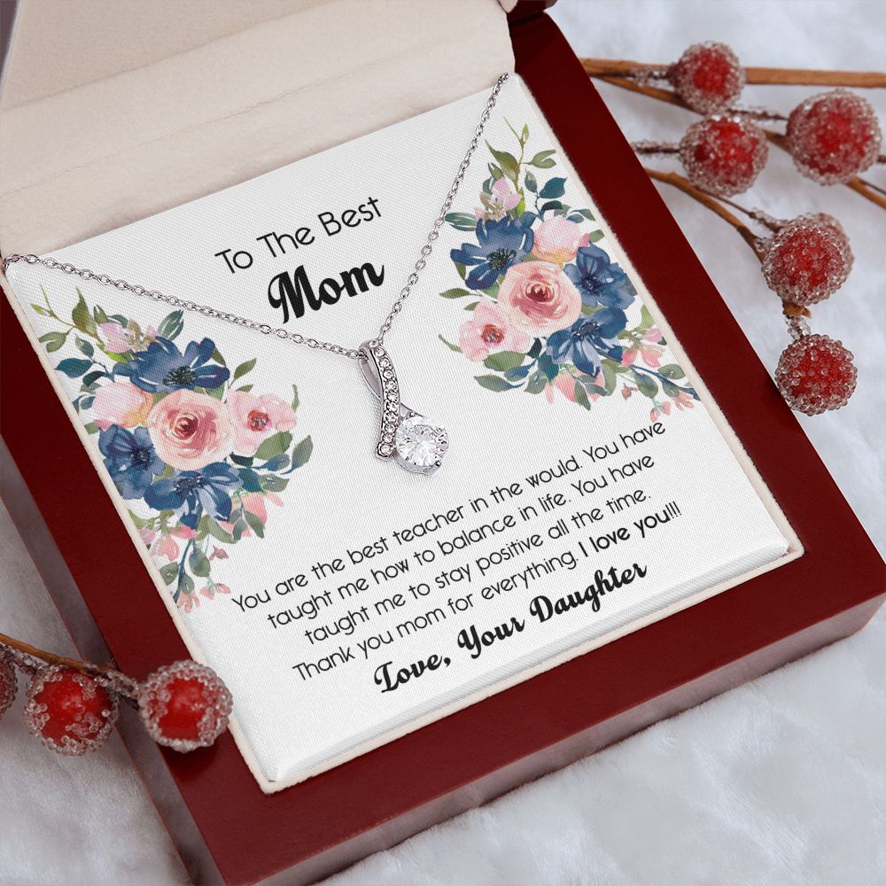 To My Mom Necklace, Gift For Mom, Mother's Day Gift from Daughter, Mom Jewelry Gift for Mothers Day, Birthday Gift for Mother, Moms Gift from Daughter Son, Necklace for Mom Mother 7 Alluring Beauty Necklace