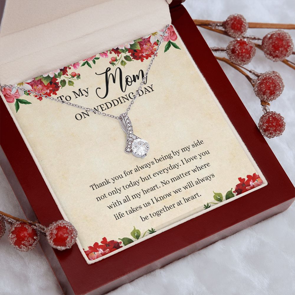 Gift for Mother of The Groom Necklace Gift for Mom on Wedding Day Gift for Maid of Honor Gift for Bridesmaid Proposal Gift to My Mom Necklace from Daughter Alluring Beauty Necklace