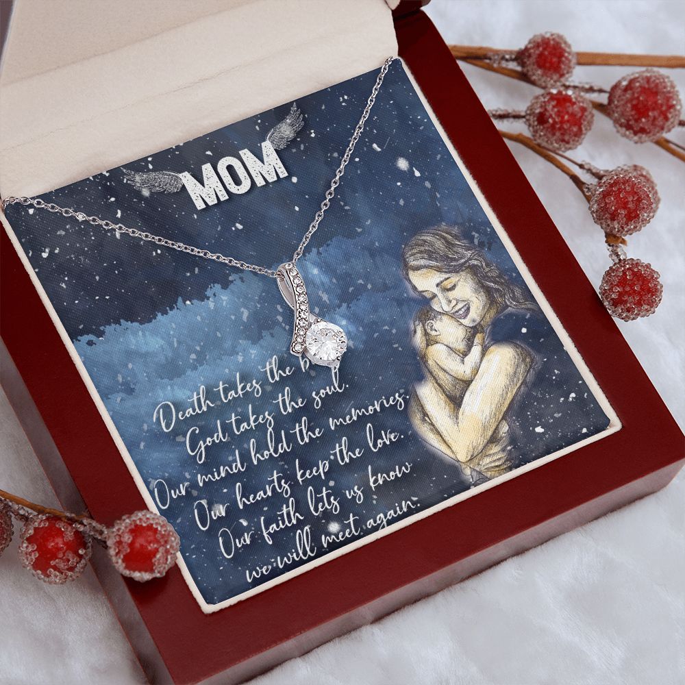 To My Mom Necklace Pendant Gift From Daughter Your Faith Lets Us Know With Message Card Gift For Mom Alluring Beauty Necklace