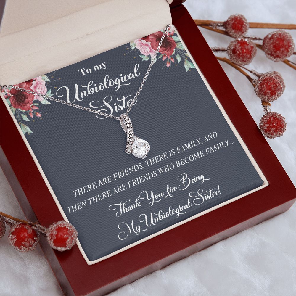 Unbiological Sister Alluring Beautiful Necklace, Best Friend Necklace, Soul Gift Alluring Beauty Necklace