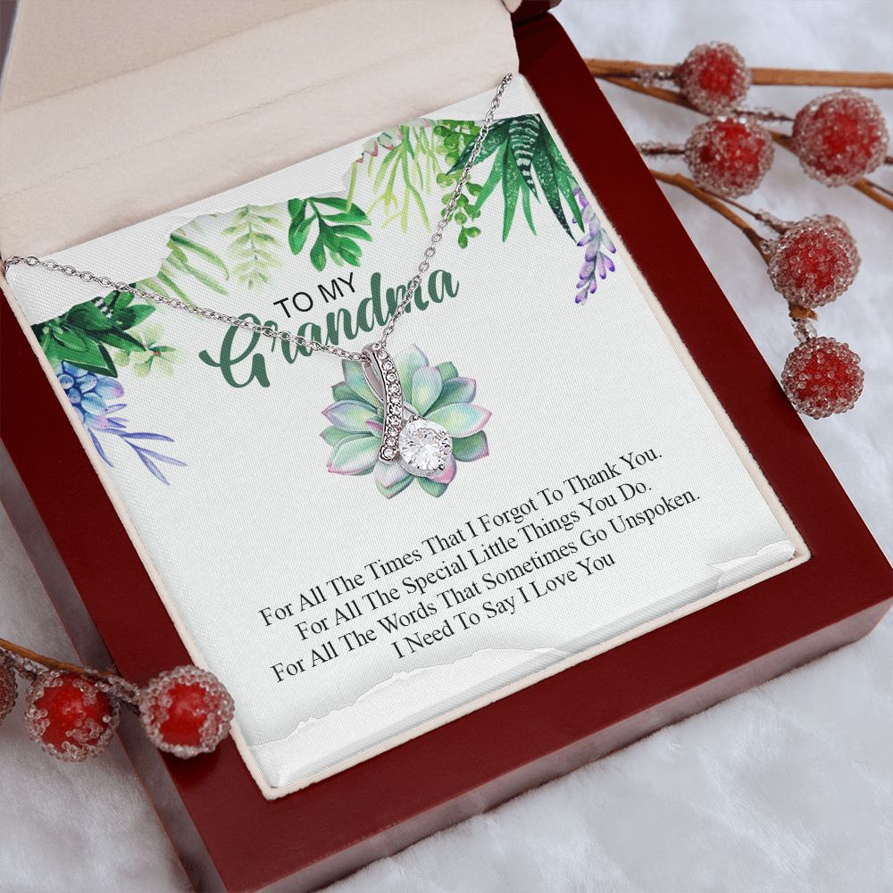 To My Grandma Necklace, Gift for Grandmother Necklace, Mothers Day Gift For Grandma Nana, Grandma Jewelry From Grandchildren GrandKids , Jewelry Box Gift For Grandma Grandmother19 Alluring Beauty Necklace