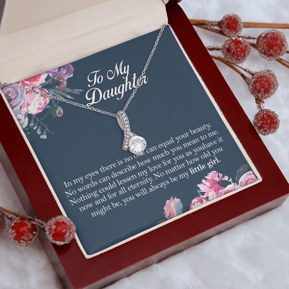 Mother Daughter Gift Ideas, To My Daughter Gift Necklace from Mom, Jewelry Pendant Present for Daughter, Birthday Christmas Gift Graduation Gifts for Daughters, Mother and Daughter Necklace 2139 Alluring Beauty Necklace